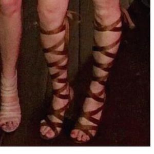 Strappy block heels